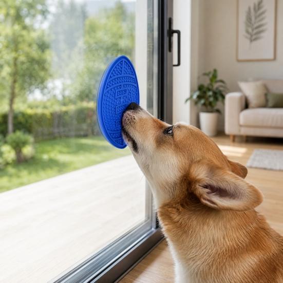 Pet Lick Mat, Suction Cup Slow Feeder Mat, Prevents Choking, Rugby Ball Shaped Silicone Licking Mat for Indoor Cats And Dogs