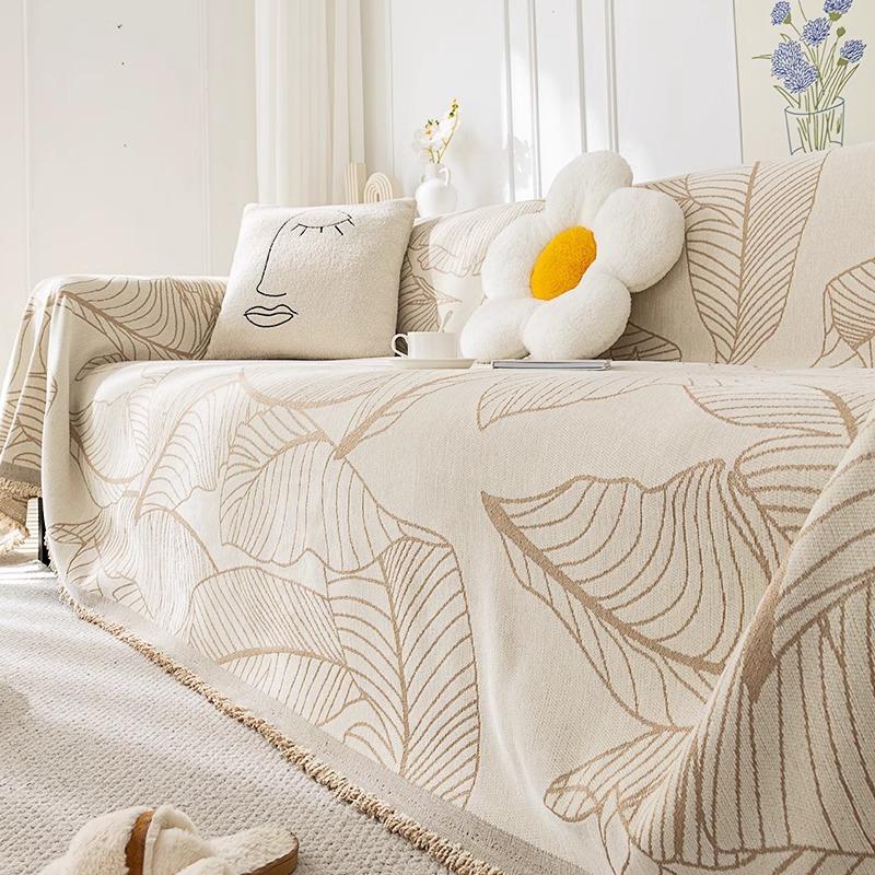 Stylish Durable Sofa Cover Soft Sofa Towel Universal Futon Couch Cover Blanket for Loveseat Breathable Slipcover Chair Protector