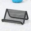 1pc Black Metal Mesh Business Card Cellphone Holder for Office Desk Visit Name Card Display Holder Stand Stock Organizer