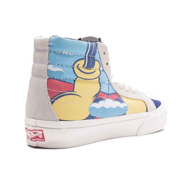 Vans Disney X Sk8 Ретро Скейт Обувь Высокие Кроссовки Унисекс Синий Желтый VN0A38FYRNO1
