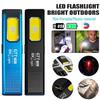 Pocket Keychain Flashlight USB-C Rechargeable Torch W/ Main Beam & COB Side Light Tail Magnet Torch for Outdoor EDC & Emergency
