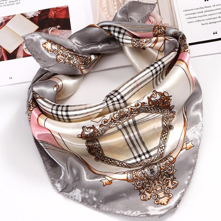Шелковый шарф весна-осень: Профессиональный женский квадратный шарф для офисных работников