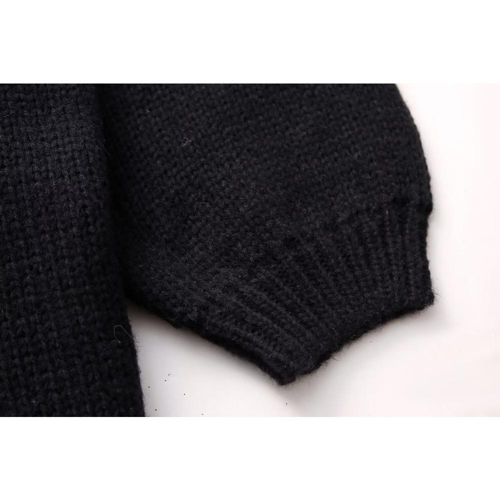 GMXIA Женские модные повседневные однотонные свободные свитера с круглым вырезом и осенне-зимним принтом с длинными рукавами