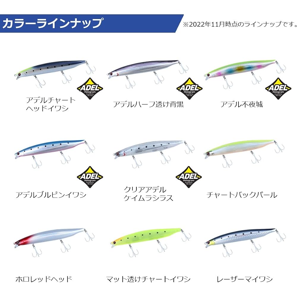 Daiwa Shoreline Shiner Z Vertis R140S-SSR Fishing Lure Adell Blue Pin Sardine 140mm