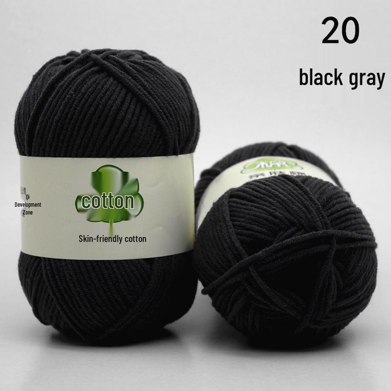 Пряжа из гребенного 5-слойного молочного хлопка для вязания и вязания крючком своими руками - Набор материалов средней толщины для шарфа и пледа