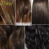 WTB Synthesis Neon Rainbow Sparkle Shiny Hair Tinsel Rainbow Silk Hair Extensions Dazzles Women Hippie for Braiding Headdress