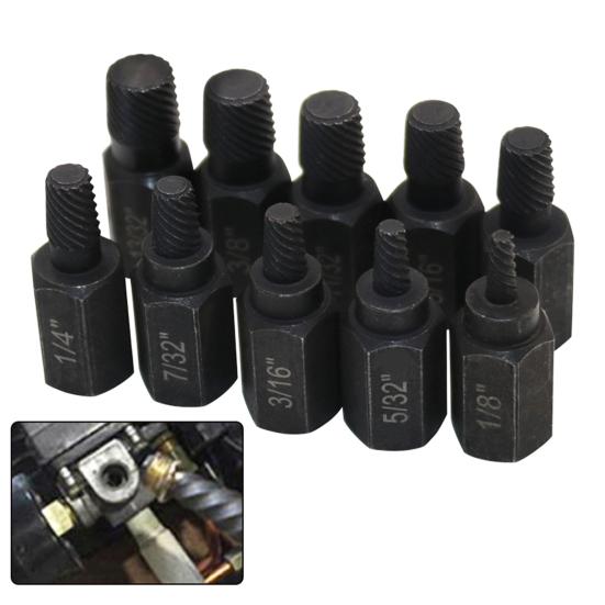 10 шт. набор для извлечения поврежденных болтов, высокая твердость, устойчивость к ржавчине, простые в использовании, прочные инструменты для извлечения болтов