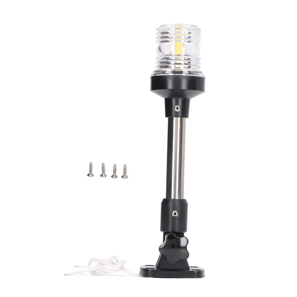 9-дюймовый белый светодиодный складной кормовой навигационный фонарь для лодки IP66 водонепроницаемый якорный фонарь для лодки 12 В 24 В постоянного тока