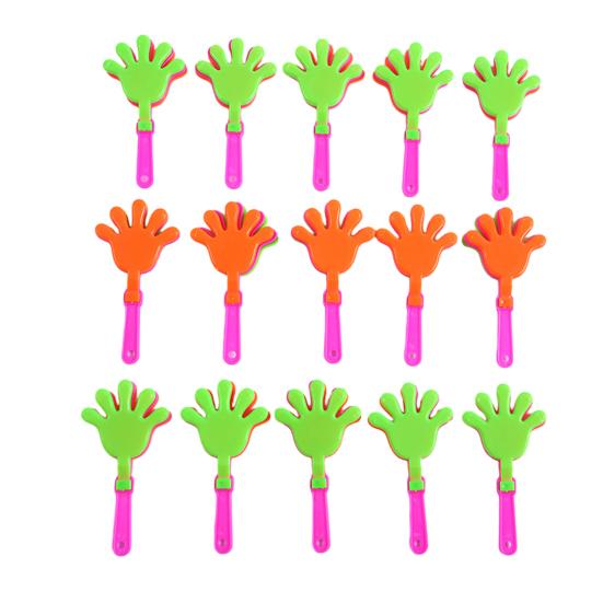 10Pcs Mini Plastic Hand Clapper Toy Pocket Colorful Hand Clapper for Kids & Adults Clapping Hands Party