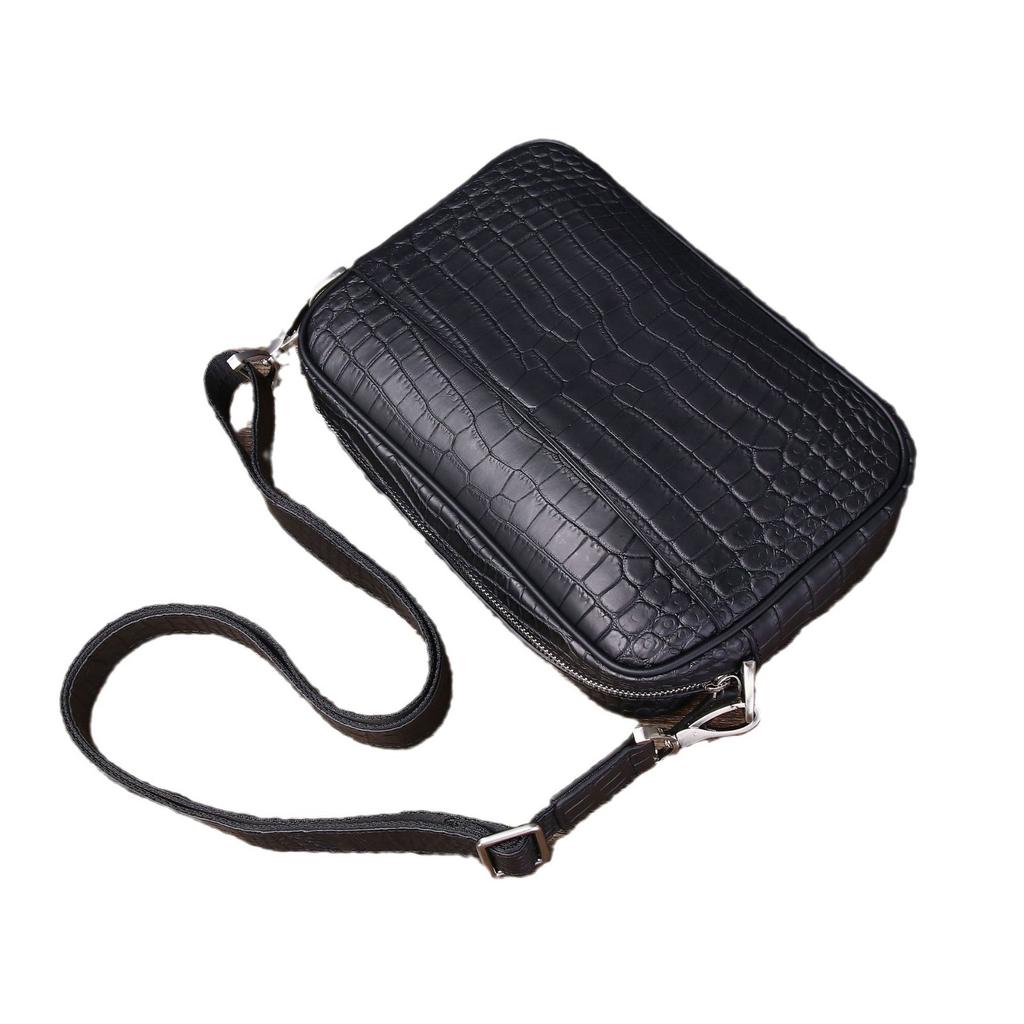 Матовая мужская сумка через плечо с узором «живот крокодила», Модная матовая мужская сумка, Повседневный рюкзак для улицы