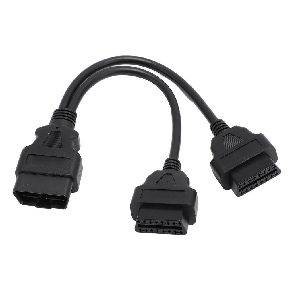 OBD Extension Cable 16Pin Cable Male to Dual Female Y Splitter Cord Adapter for OBD2 Interface Vehicles