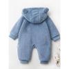 Fleece Romper Baby Long Sleeve Jumpsuit Autumn Baby Boys Girls Rompers Hooded Warm Cloth