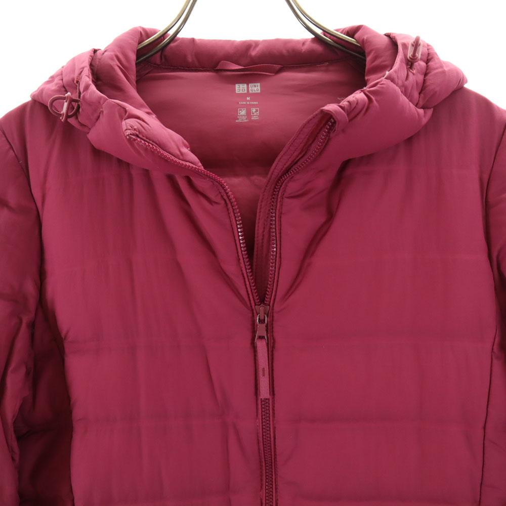 Uniqlo Женская парка Ultra Light Down Seamless с длинным рукавом M маджента Б/У