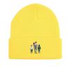Father Family Back View Warm Knit Hat Beanie, Skull Cap Stretchable Stretchy Solid Color Bonnet Knit Cap Beanie
