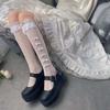 Сексуальные эластичные полые японские носки принцессы средней длины, женские чулочно-носочные изделия, сетчатые чулки в стиле Лолиты
