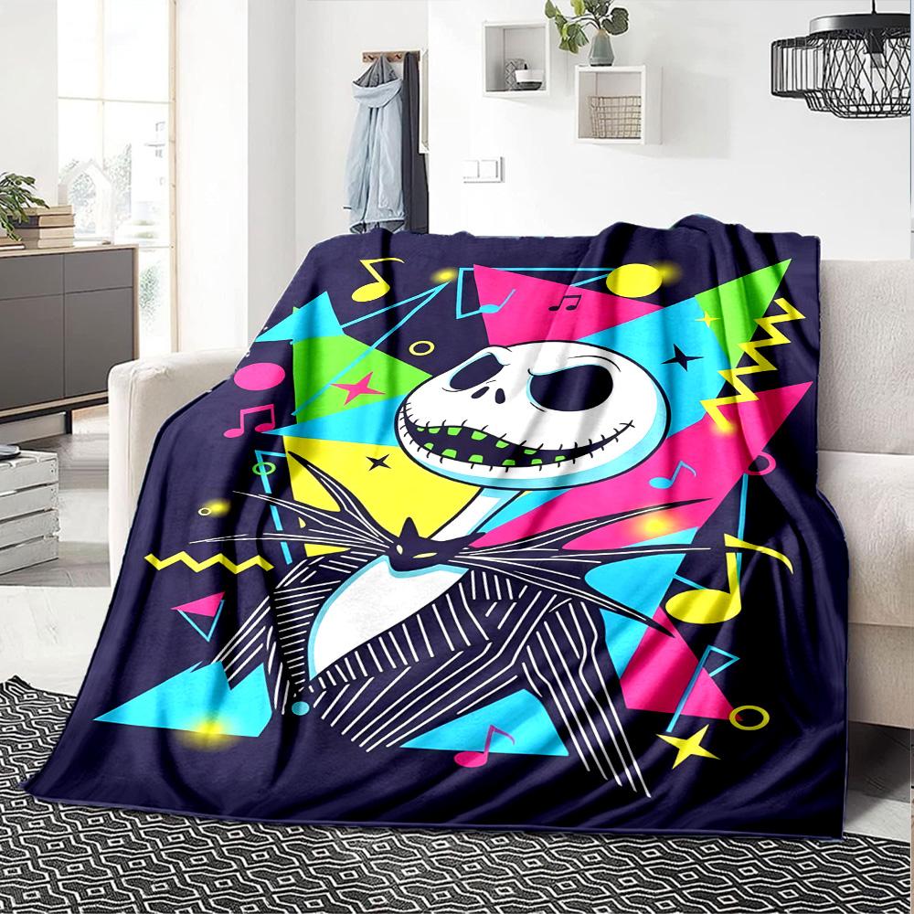 1pc Jack Christmas4 Blanket, Gift, for Men and Women, Soft Blanket, Good for Sofa Bed Couch Travel, Lightweight Flannel Blanket