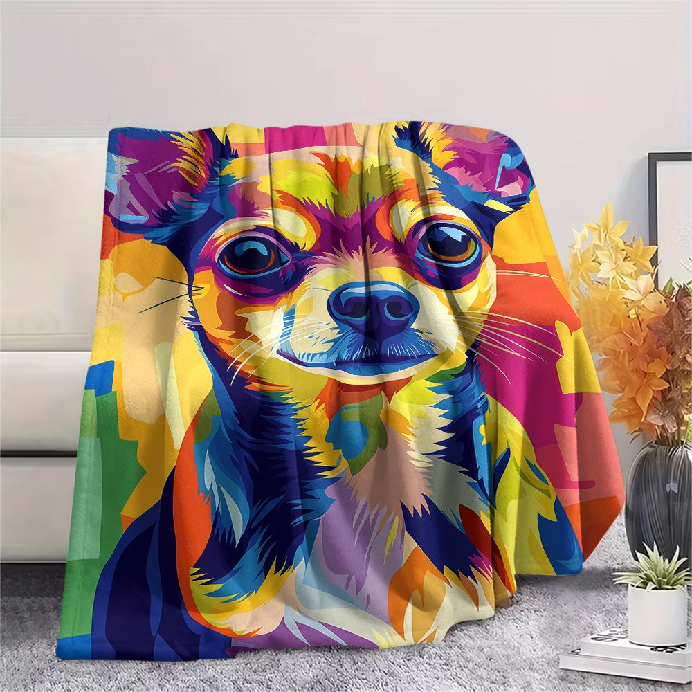 puppy vintage butterfly Print Flannel Blanket,High quality Comfortable for All Seasons,Home Decor,Warmth and Comfort,Perfect for Christmas Gifts