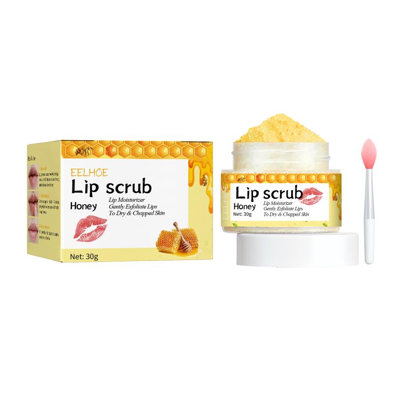 Moisturizing Lip Scrub Natural Fruit Blend Deep Clean Dead Skin Honey Strawberry Orange Lip Care Routine