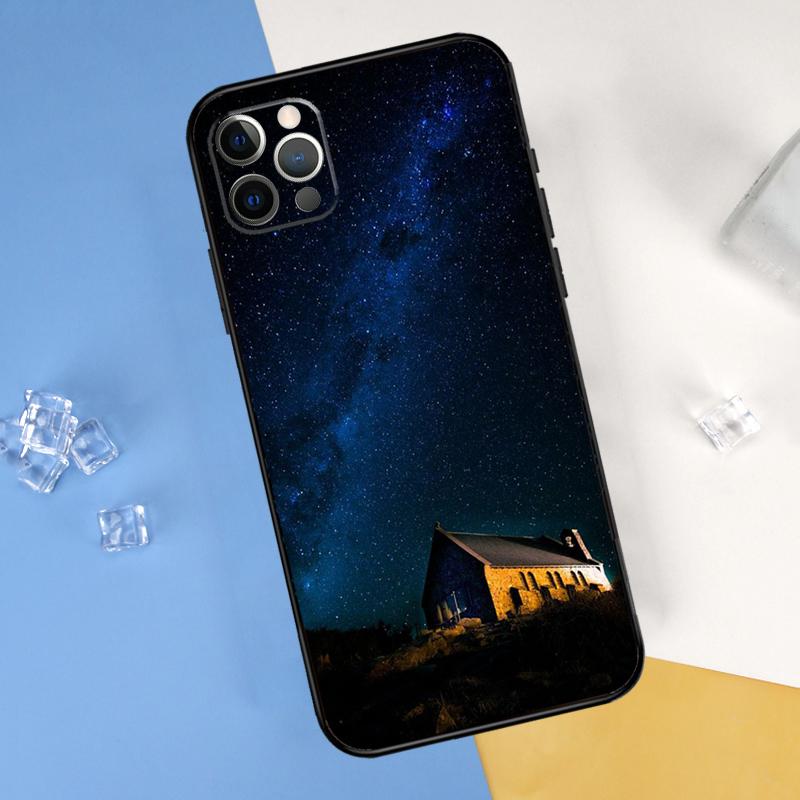 Чехол для телефона «Звездное Космическое Лунное Ночь» Для iPhone 16 Pro 15 Pro 11 13 14 Pro Max 12 Mini XR 16 15 Plus 16e Защитный корпус