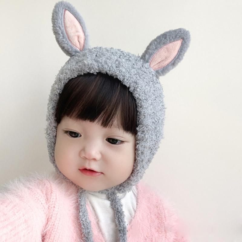 Cute Cap Autumn Winter Kids Newborn Baby Cap Knitted Warm Crochet Rabbit Ear Beanie Unisex Baby for 5 months to 3 Years