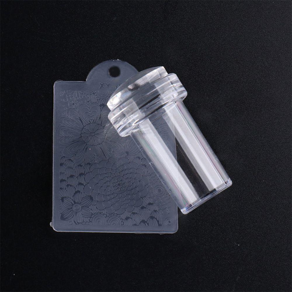 New Nail Design for French Tips Jelly Transparent Nail Stamper Scraper Set Silicone