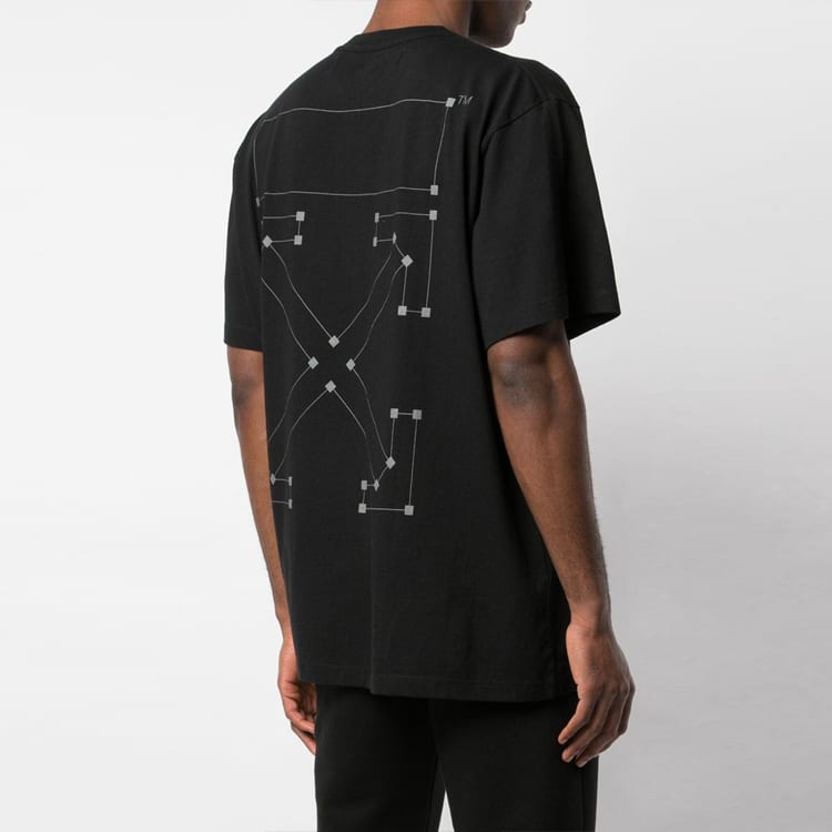 OFF WHITE FW19 Футболка Мужская Черная OMAA038E191850011091