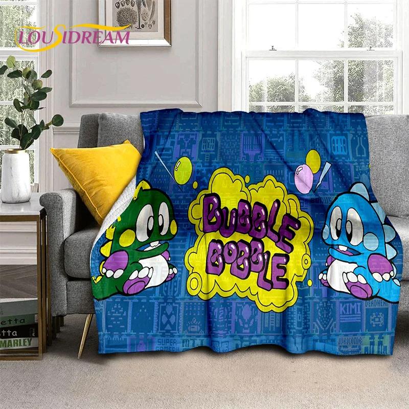 Мультфильм Bubble Bobble Game Gamer 3D одеяло, мягкое одеяло для дома, спальни, кровати, дивана, пикника, путешествия, офиса, одеяло, детское одеяло