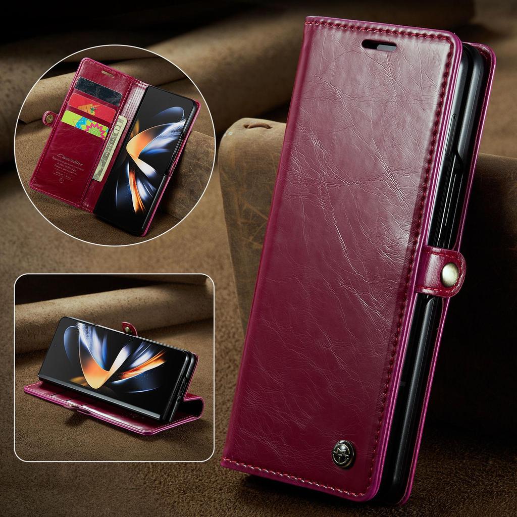 Кожаный чехол-кошелек в стиле ретро для Samsung Galaxy Z Fold 4 3 5 GZ Flip 3 4 5, роскошный магнитный держатель для карт, универсальный защитный чехол-бумажник для телефона