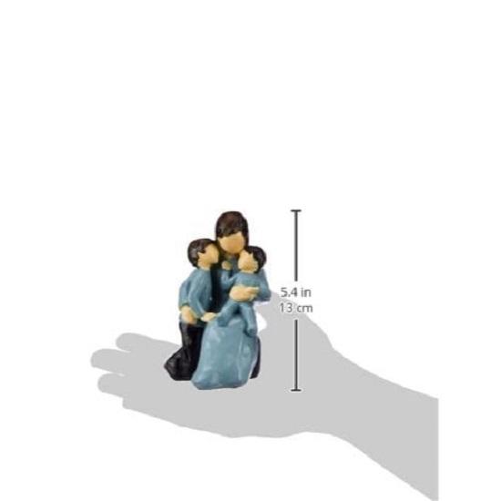 Красивая расписанная вручную статуэтка из смолы «Мать и дитя» среднего размера (Упаковка из 1 шт., многоцветная)