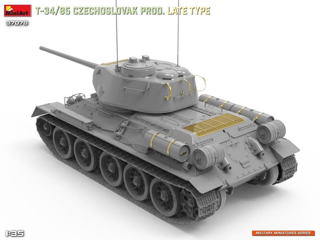 MiniArt Scale Czechoslovakian Late Model Plastic Model Kit MA37078 1/35 T-34-85 (Tank)