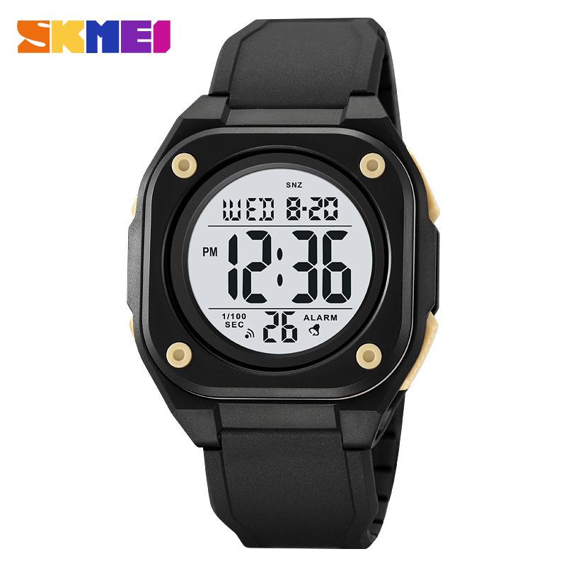 Moment Beauty Brand Watch 2160 Male and Female Students Square Multifunctional Sports Electronic Watch Waterproof Watch