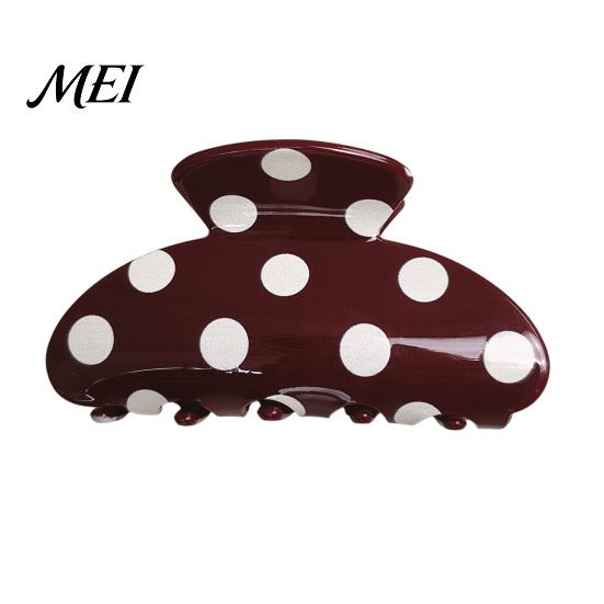 Long-lasting Hair Clip Claw for Women, Dot Printing Shower Clip, Anti-slip Teeth Shark Smooth Edge Claw, Comfortable Fit Accessory Long Short