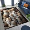 2026 Новый Милый Кот Котёнок Мяу Мультяшный Ковер для Спальни Гостиной Дивана Дома Придверный Коврик Декор, Большой Детский Игровой Нескользящий Напольный Коврик
