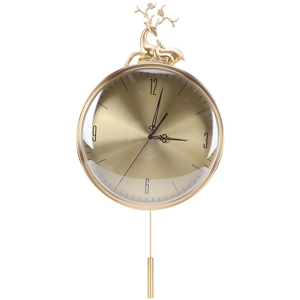 Китайский стиль простые бесшумные маятниковые часы современные настенные часы для украшения гостиной дома