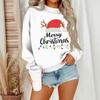 Women's Casual Fashion Round Neck Long Sleeve Christmas Printed Sweatshirt