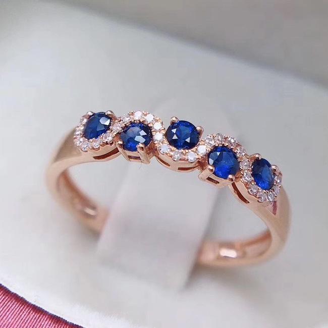 Personalized Open Ring with Simulated Spinel, Sapphire, and Red Tourmaline Gemstones for Women