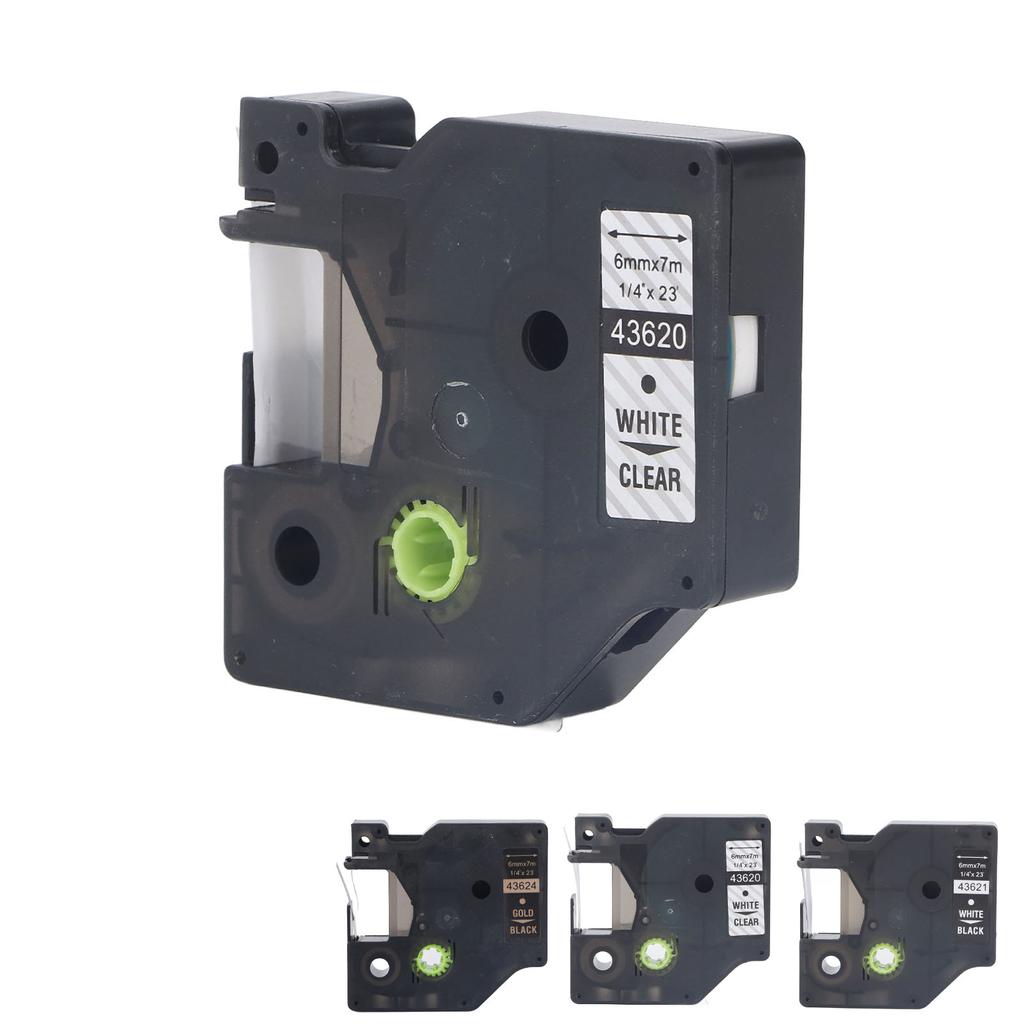 Лента для этикеток шириной 6 мм, длиной 23 фута, водонепроницаемая, маслостойкая, ПЭТ, прозрачная, для этикеток LMPC 16596 L