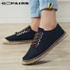 Холщовые туфли мужские повседневные туфли на плоской подошве дышащие конопляные ленивые туфли крутые туфли для молодых людей из ткани черные синие мужские повседневные туфли