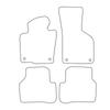 [Blm]Vw018 Black - Set Of Velour Floor Mats To Fit Volkswagen Cc 2012-2016 - Black Trim
