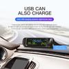 Автомобильные USB-часы с солнечной зарядкой, умный цифровой дисплей времени, календаря, температуры, светодиодный дисплей, аксессуары для интерьера автомобиля, автозапуск