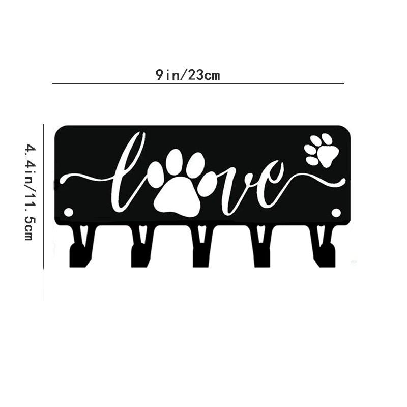 1 шт. вешалка для ключей Puppy Dog Love & Organizer - 6 дюймов/9 дюймов в ширину металлическое настенное искусство для подвешивания на стену и крючки