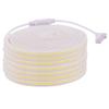 Прозрачная COB светодиодная лента 220v 110v 288 светодиодов 360 светодиодов Гибкая Домашнее украшение Водонепроницаемая