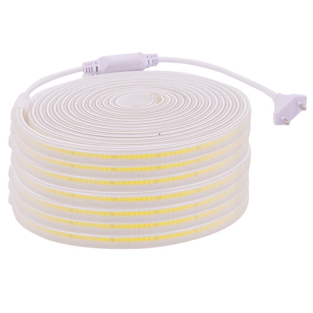 Прозрачная COB светодиодная лента 220v 110v 288 светодиодов 360 светодиодов Гибкая Домашнее украшение Водонепроницаемая