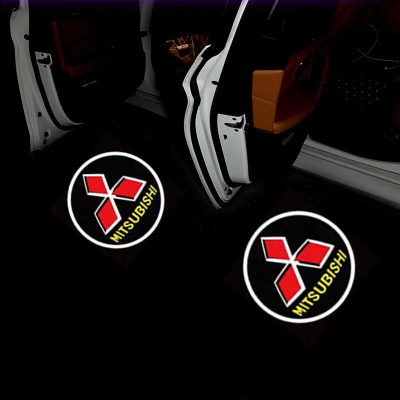 2PCS Car Shadow Door Light Laser Projector Led Welcome Lamp for Mitsubishi ASX Ralliart Outlander Lancer Pajero Eclipse Galant