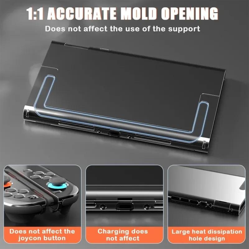 Прозрачный жесткий чехол из ПК Защитная накладка для игровой консоли NS Switch 2 Joy-con Защита задней панели Полная защита для аксессуаров Switch