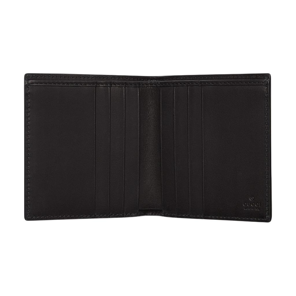 Gucci GG Emblem Classic Logo Print Flap Wallet Men wallet Black 821206-FAD6M-1000