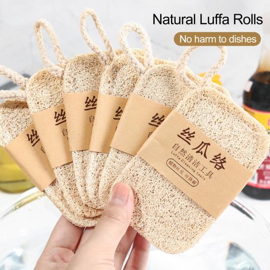 Loofah Dish Scrubber Convenient Dish Pot Washing Cloth Quick Drying Loofah Cleaning Pad for Home Kitchen