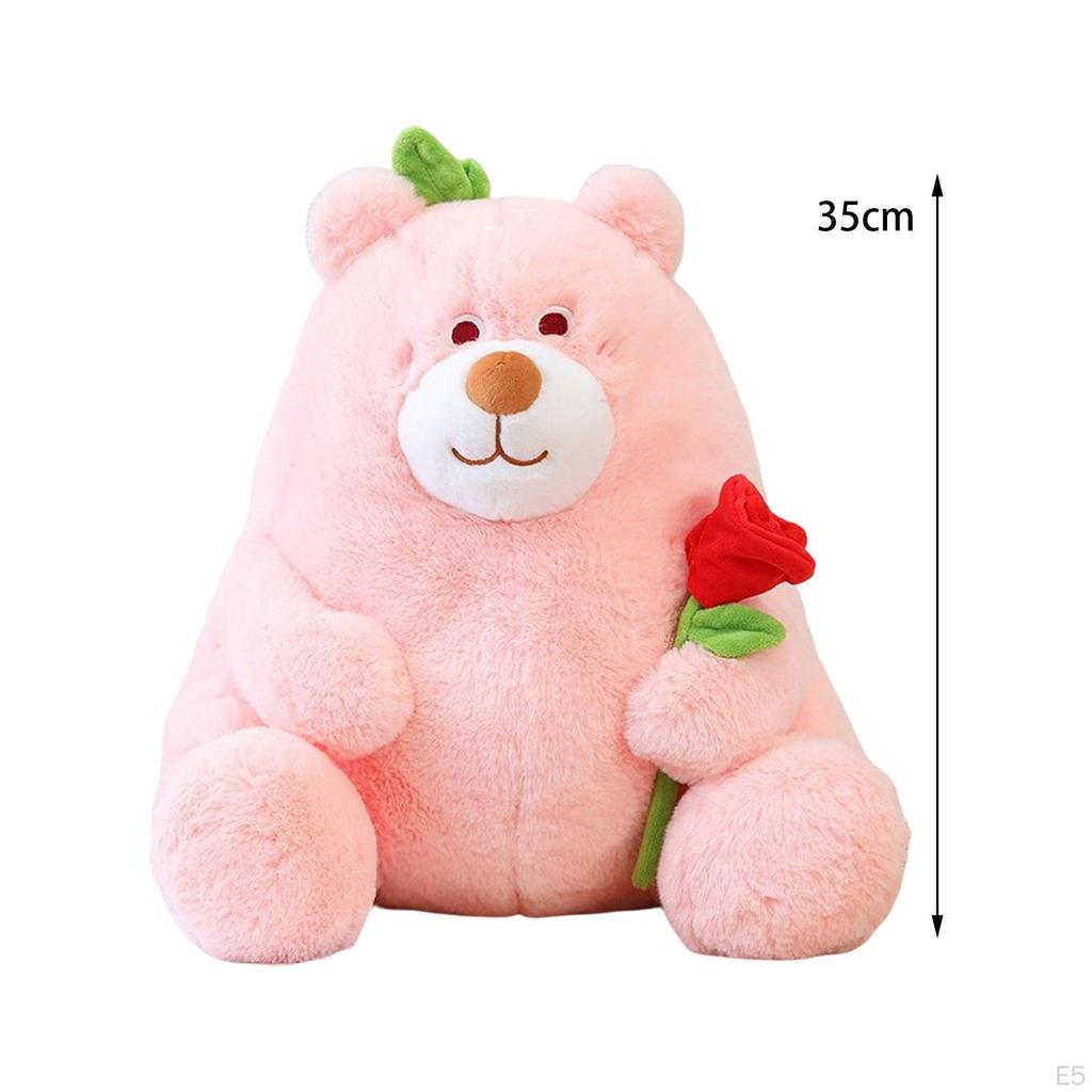 Медведь плюшевые игрушки держат розу кукла милый обнимашка смешной плюшевый