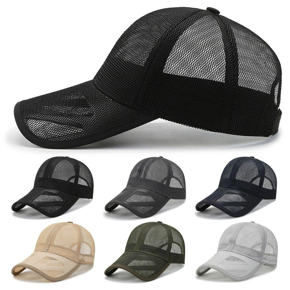 Breathable Men Women Fashion Summer Sunscreen Hats Sun Protection Caps Baseball Cap Full Mesh Hats