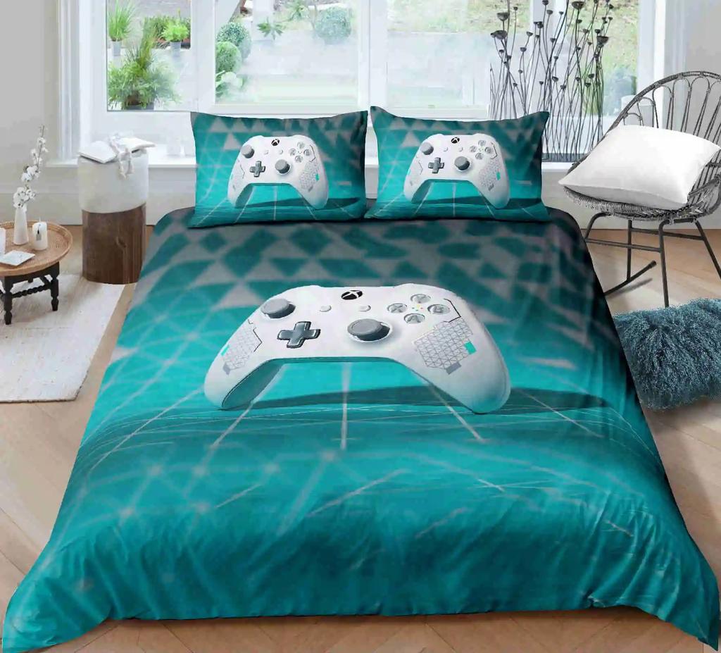 Play Designs Duvet Cover Pillowcase Gaming Bedding Set Video Games Adult Boy Girl Bedroom Decoration Single Double Size